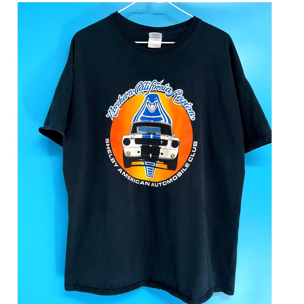 Shelby American Automobile Club Mustang Cobra Graphic T-Shirt XL Double Sided